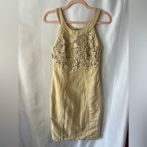 Women’s ANTHROPOLOGIE Postmark Oleander Linen* Crochet Dress